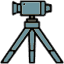 Icon of a camera on a tripod representing 3D Visualization services