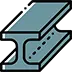 Icon of a structural steel I-beam representing Structural Steel Detailing services